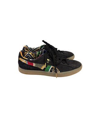 Coogi Puma Clyde Mens Size 11.5 Black Suede Low Top Sneakers Streetwear Shoes